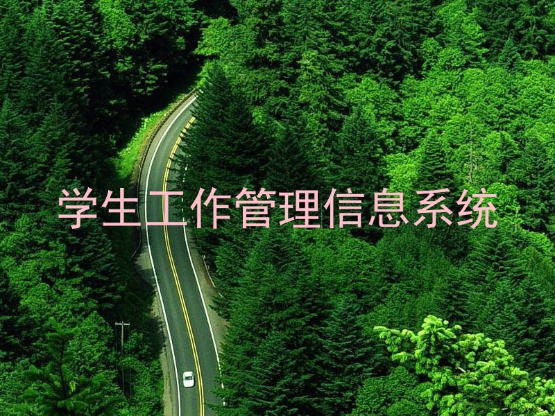 学生工作管理信息系统