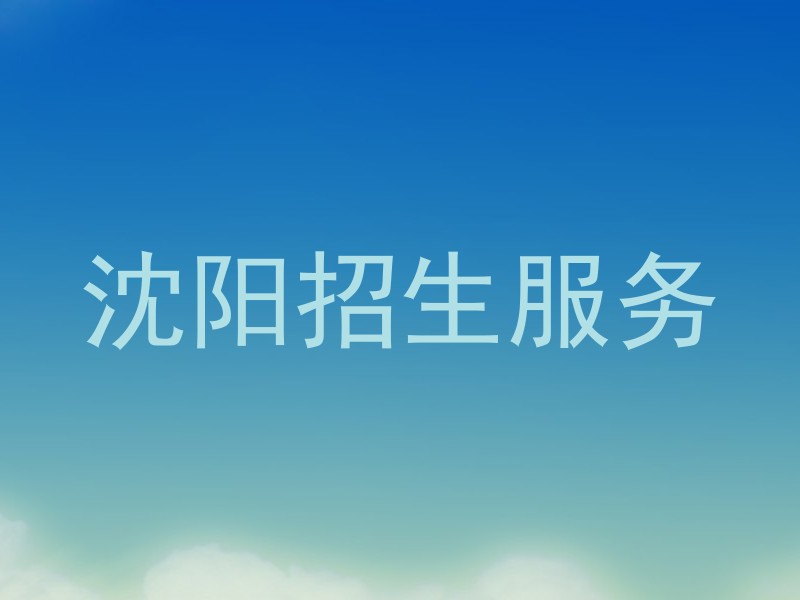 沈阳招生服务
