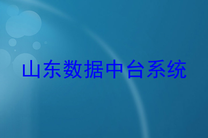 山东数据中台系统