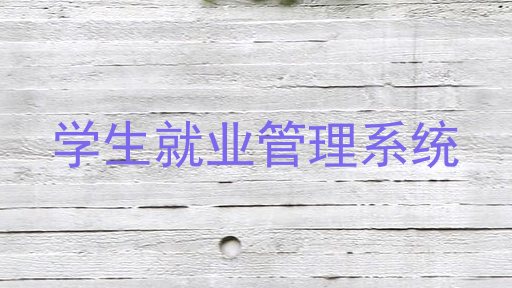 学生就业管理系统