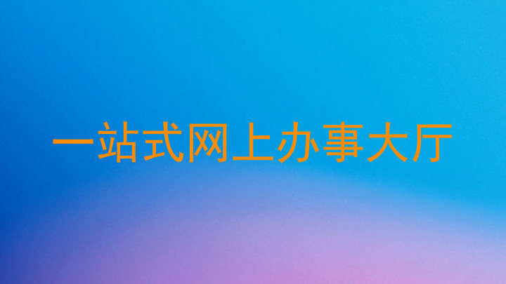 一站式网上办事大厅