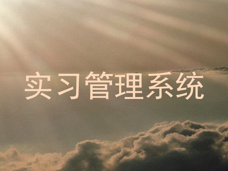 实习管理系统