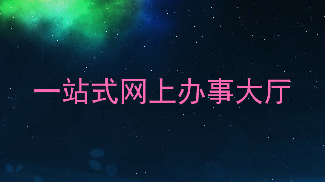 一站式网上办事大厅