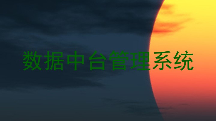 数据中台管理系统