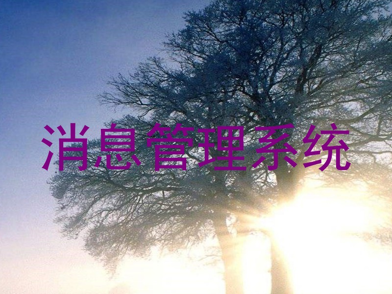 消息管理系統(tǒng)