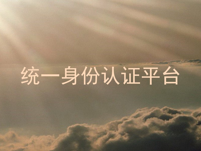 统一身份认证平台