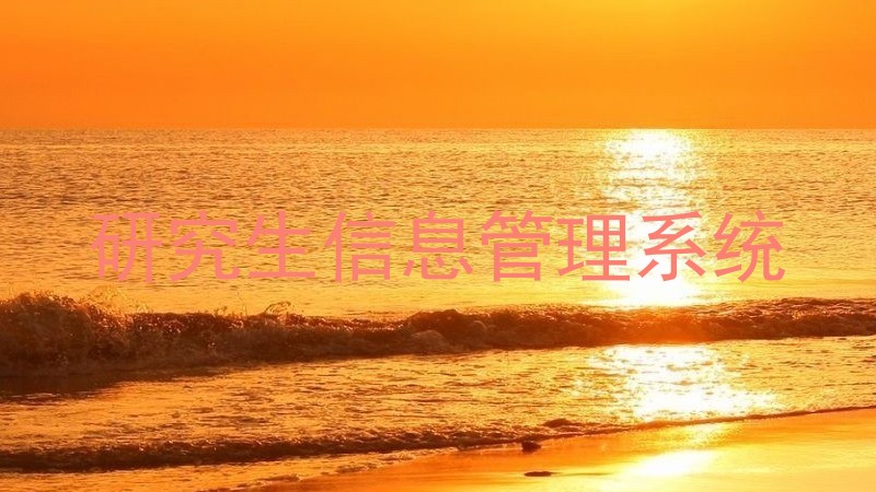 研究生信息管理系统