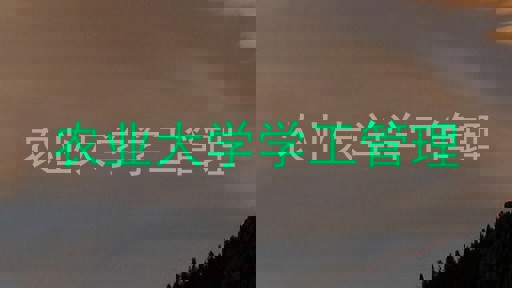 农业大学学工管理