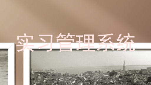 实习管理系统