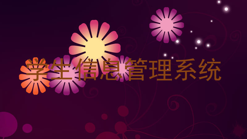 学生信息管理系统