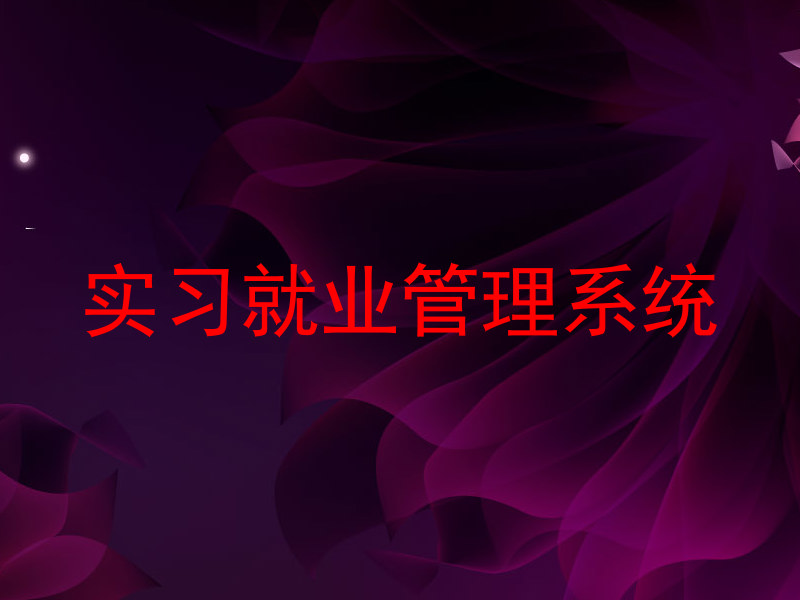 实习就业管理系统