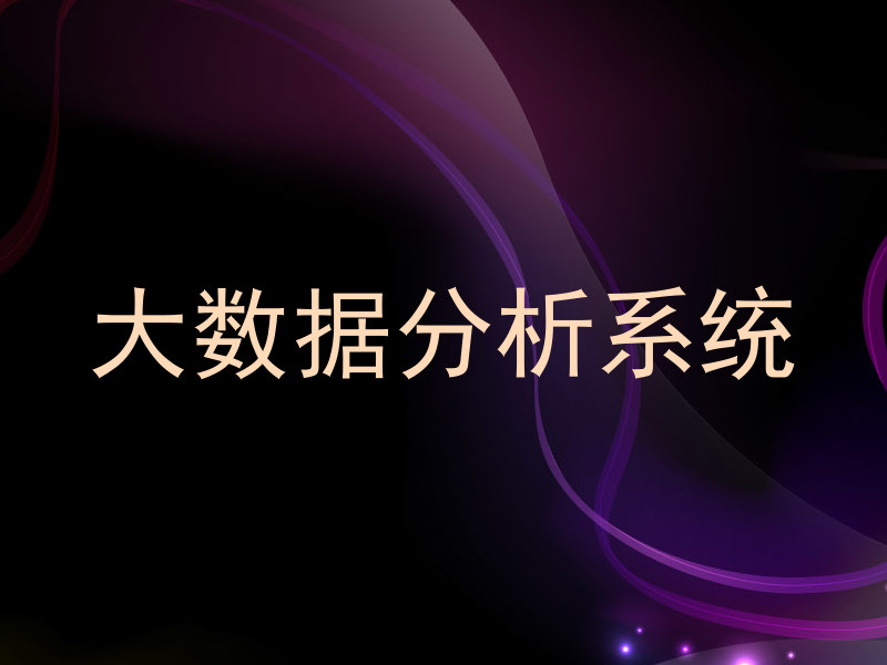 大数据分析系统
