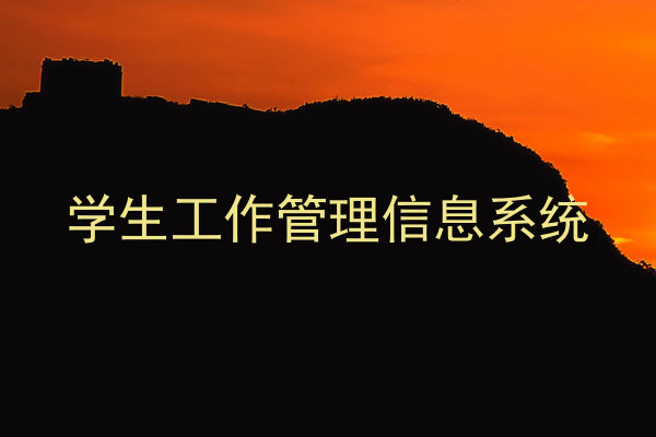 学生工作管理信息系统
