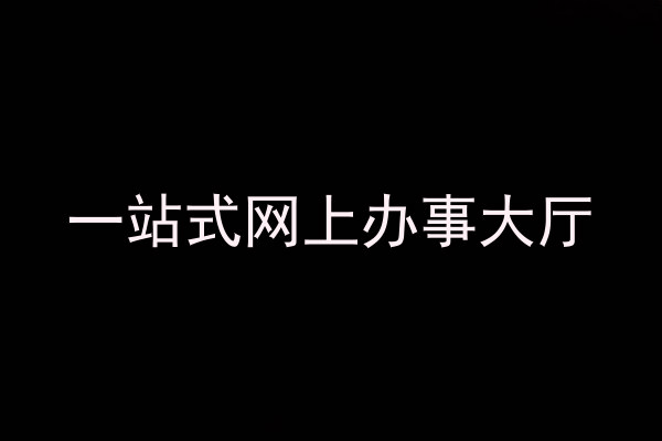 一站式网上办事大厅