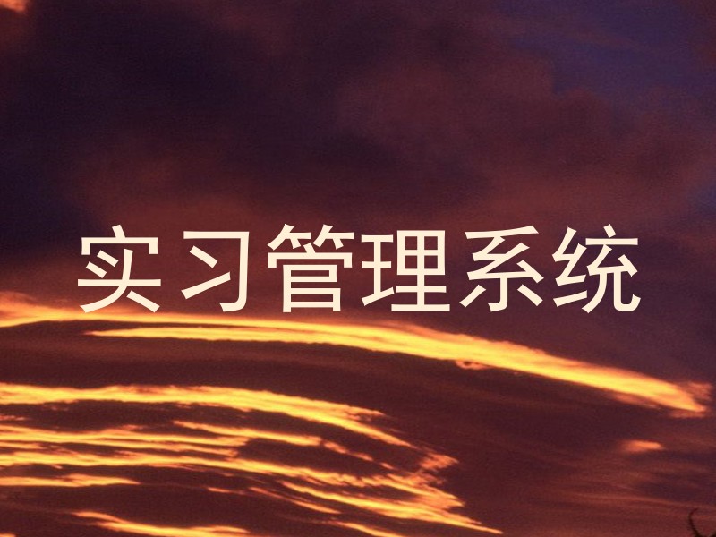 实习管理系统