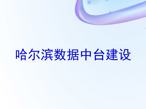 哈尔滨数据中台建设