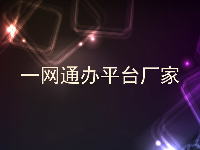 一网通办平台厂家