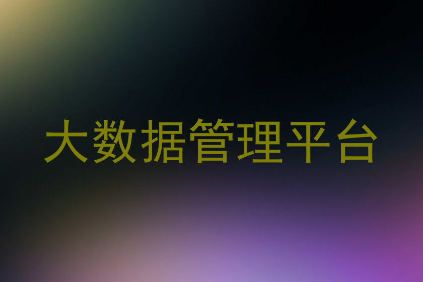 大数据管理平台