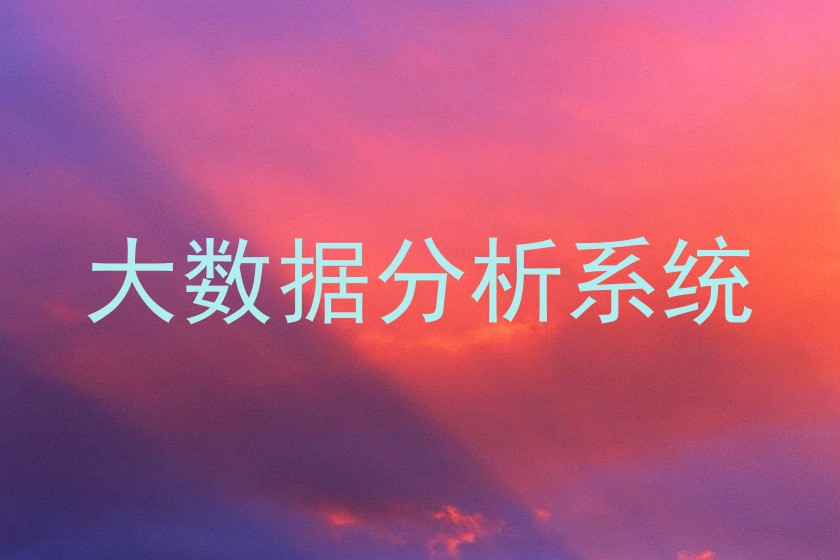 大数据分析系统