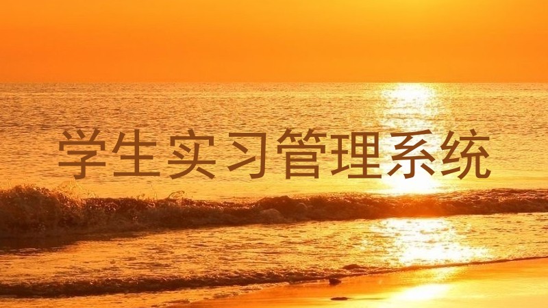 学生实习管理系统