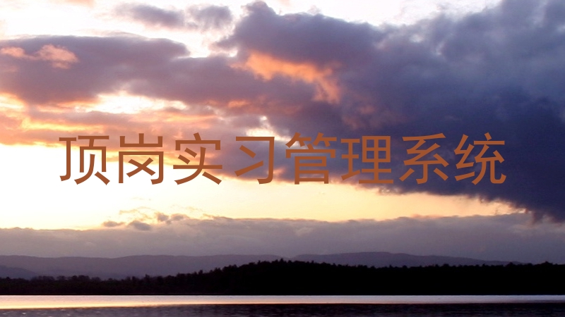 顶岗实习管理系统