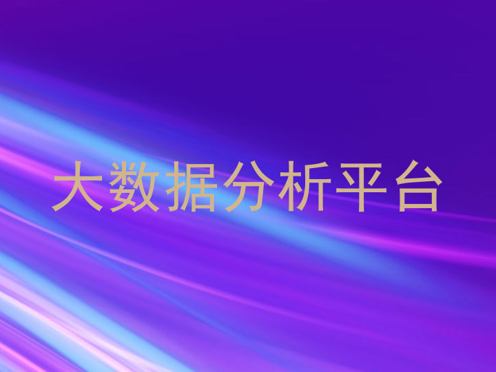 大数据分析平台