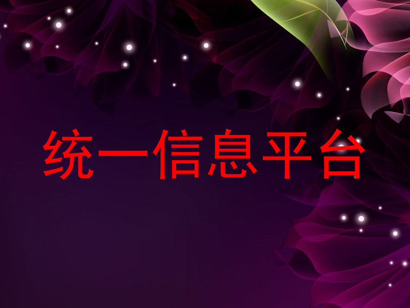 統(tǒng)一信息平臺(tái)