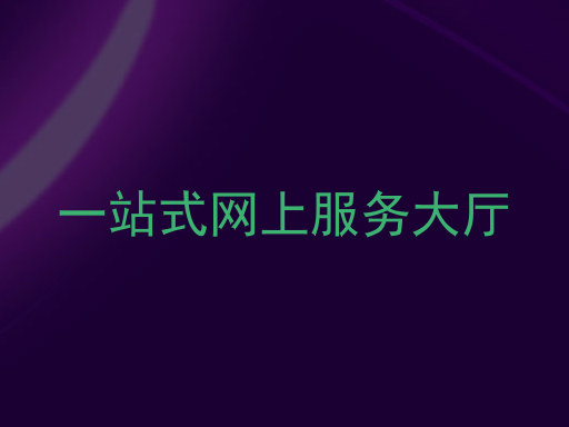一站式网上服务大厅