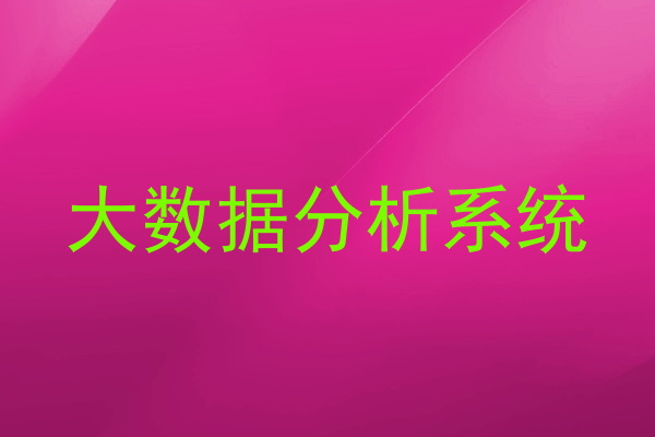 大数据分析系统