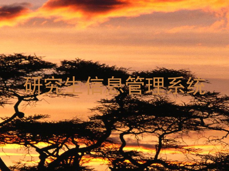 研究生信息管理系统