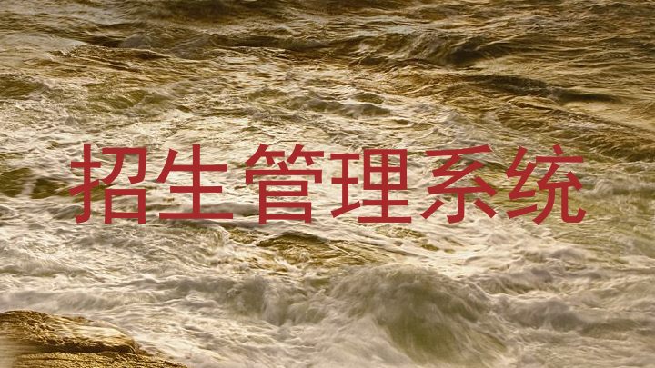 招生管理系统