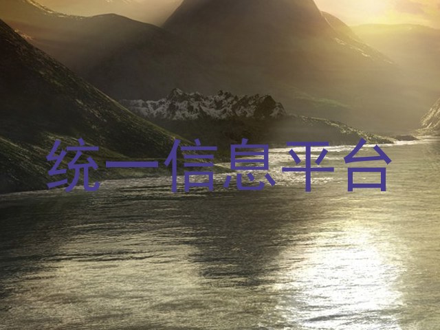 統(tǒng)一信息平臺(tái)