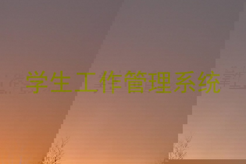 学生工作管理系统