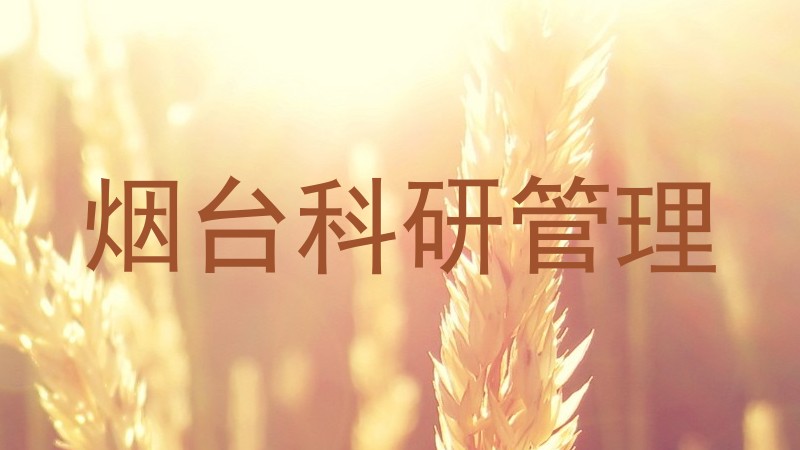 烟台科研管理