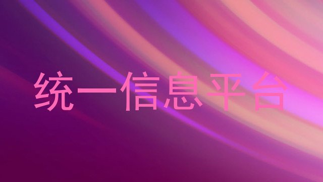 统一信息平台