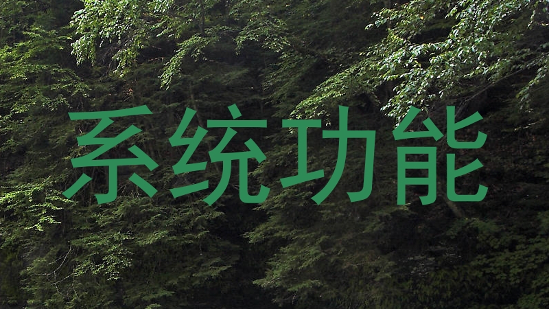 系统功能
