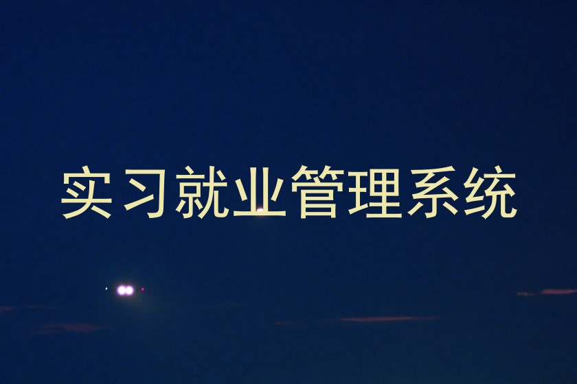 实习就业管理系统