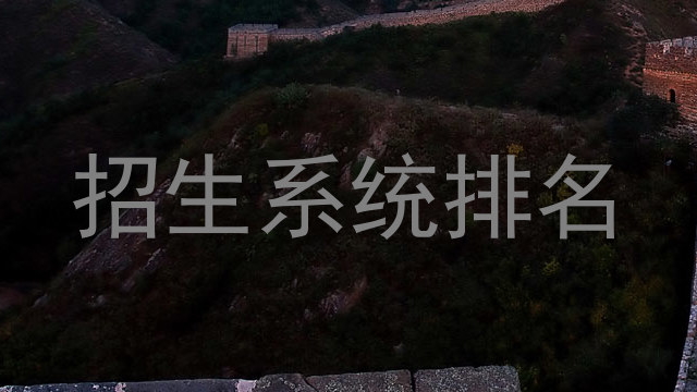 招生系统排名