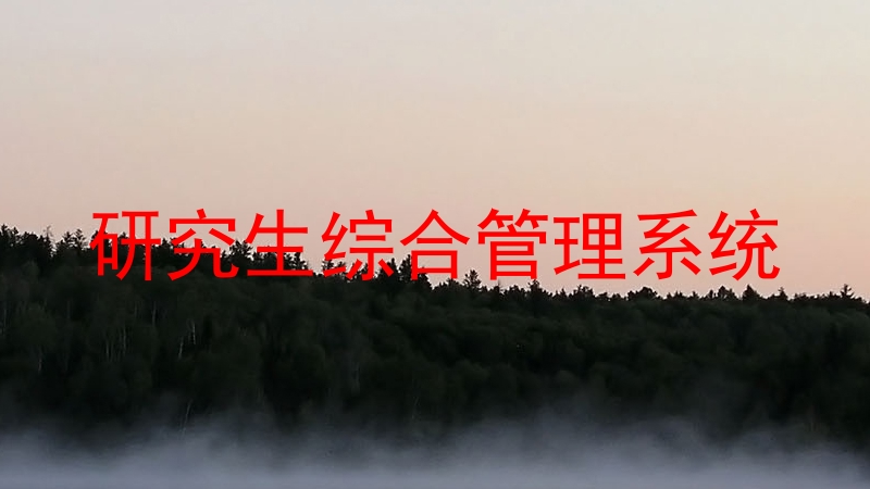 研究生综合管理系统