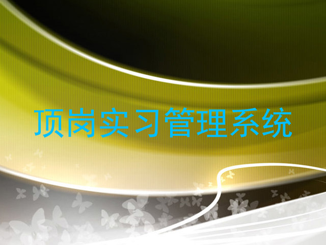 顶岗实习管理系统