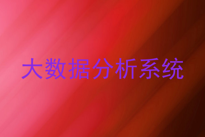 大数据分析系统