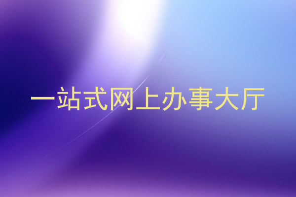 一站式网上办事大厅