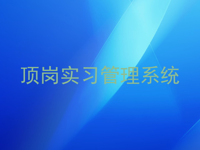 顶岗实习管理系统