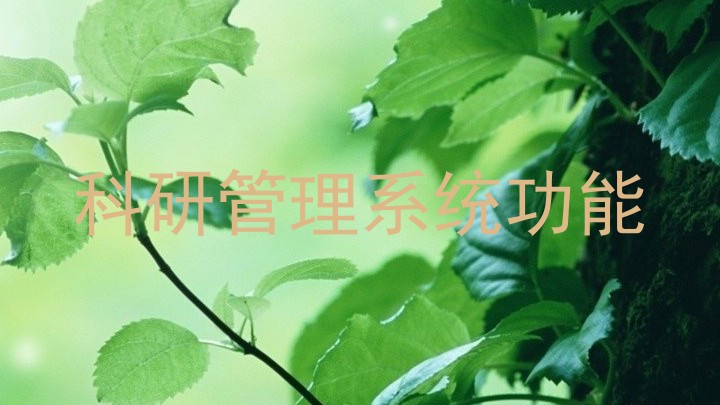 科研管理系统功能