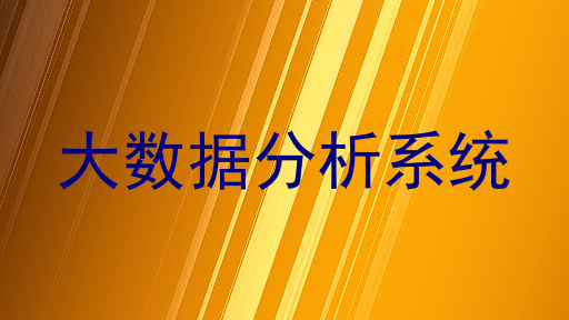 大数据分析系统