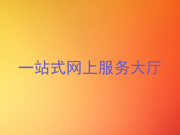 一站式网上服务大厅