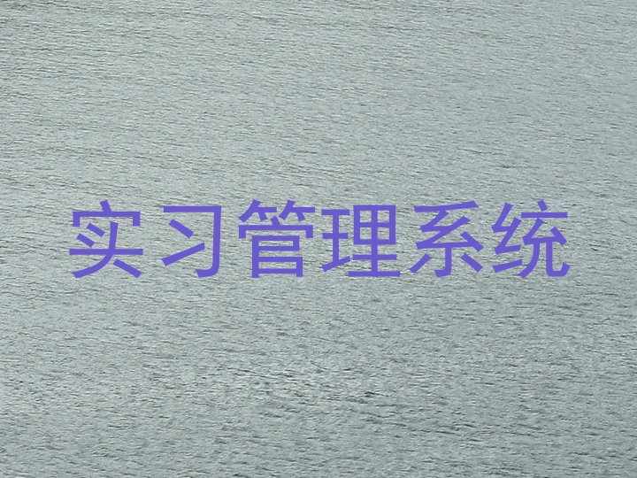 实习管理系统