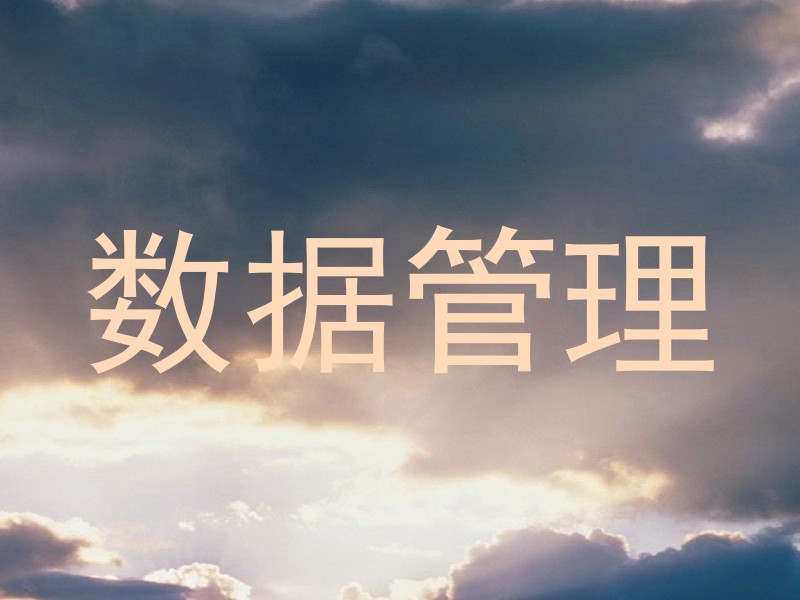 数据管理