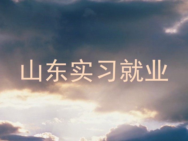 山东实习就业