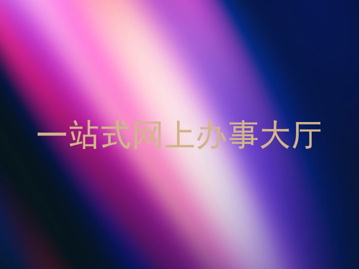 一站式网上办事大厅